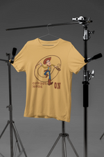 Premium Beige Regular Fit Tshirt for Men - 180 GSM Cotton | Fullmoon Styles