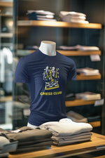Navy Blue Regular Fit Tshirt - Chess Club Men Regular Fit Tshirt 180 Design | Men Fashion