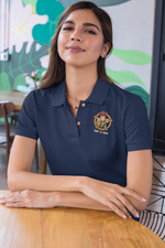 Toy Story Woody Sheriff Women Polo Shirt 220 Navy Blue Polo Shirt - Premium Cotton Women Wear