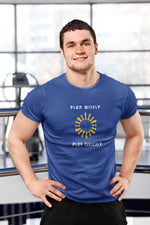 Comfortable Men Regular Fit Tshirt in Royal Blue - 180 GSM | Fullmoon Styles