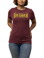 Maroon Regular Fit Tshirt - Batman Women Regular Fit Tshirt 180 Design | Women Fashion