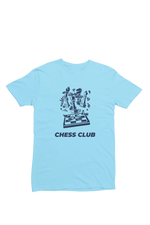 Men Regular Fit Tshirt - Chess Club Men Regular Fit Tshirt 180 Sky Blue | Fullmoon Styles