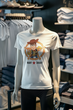 White Regular Fit Tshirt - Toy Story Woody Sheriff Women Regular Fit Tshirt 180 Design | Women Fashion