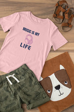 Comfortable Kids Regular Fit Tshirt in Baby Pink - 180 GSM | Fullmoon Styles