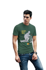 Comfortable Men Regular Fit Tshirt in Bottle Green - 180 GSM | Fullmoon Styles