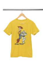 Yellow Regular Fit Tshirt - Woody And Buzz Friends Forever Women Regular Fit Tshirt 180 Design | Women Fashion