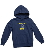 Women Regular Fit Hoodie - Music Is My Life Women Regular Fit Hoodie 320 Navy Blue | Fullmoon Styles