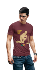 0 12 Msd Stumping Men Regular Fit Tshirt 180 Maroon Regular Fit Tshirt - Premium Cotton Men Wear