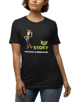 Toy Story Woody Women Oversized 240 Black Oversized - Premium Cotton Women Wear