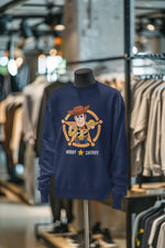 Navy Blue Regular Fit Sweatshirt - Toy Story Woody Sheriff Women Regular Fit Sweatshirt 320 Design | Women Fashion