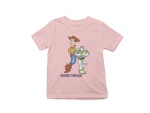 Baby Pink Regular Fit Tshirt - Woody And Buzz Friends Forever Kids Regular Fit Tshirt 180 Design | Kids Fashion