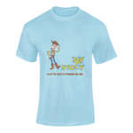Men Regular Fit Tshirt - Toy Story Woody Men Regular Fit Tshirt 180 Sky Blue | Fullmoon Styles