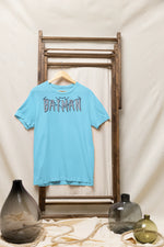 Premium Sky Blue Regular Fit Tshirt for Men - 180 GSM Cotton | Fullmoon Styles
