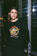 Toy Story Woody Sheriff Women Regular Fit Sweatshirt 320 Black Regular Fit Sweatshirt - Premium Cotton Women Wear