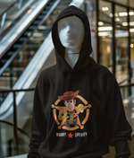 Black Regular Fit Hoodie - Toy Story Woody Sheriff Women Regular Fit Hoodie 320 Design | Women Fashion