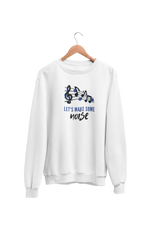 Premium White Regular Fit Sweatshirt for Men - 320 GSM Cotton | Fullmoon Styles