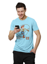 Woody Cowboy Mode On Men Regular Fit Tshirt 180 Sky Blue Regular Fit Tshirt - Premium Cotton Men Wear