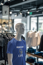 Royal Blue Regular Fit Tshirt - Music Is My Life Men Regular Fit Tshirt 180 Design | Men Fashion
