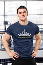 Comfortable Men Regular Fit Tshirt in Navy Blue - 180 GSM | Fullmoon Styles