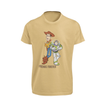 Woody And Buzz Friends Forever Women Oversized 210 Beige Oversized - Premium Cotton Women Wear