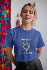 Comfortable Women Regular Fit Tshirt in Royal Blue - 180 GSM | Fullmoon Styles