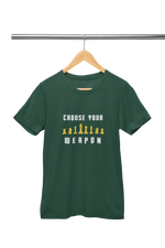 Premium Bottle Green Regular Fit Tshirt for Men - 180 GSM Cotton | Fullmoon Styles