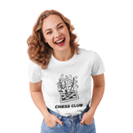 Chess Club Women Regular Fit Tshirt 180 White Regular Fit Tshirt - Premium Cotton Women Wear