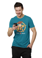 Toy Story Woody Sheriff Men Oversized 240 Teal Blue Oversized - Premium Cotton Men Wear