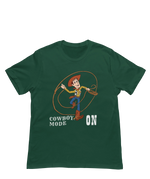 Woody Cowboy Mode On Men Regular Fit Tshirt 180 Bottle Green Regular Fit Tshirt - Premium Cotton Men Wear