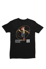 Men Oversized - Woody Cowboy Mode On Men Oversized 210 Black | Fullmoon Styles