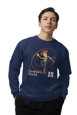 Comfortable Men Regular Fit Sweatshirt in Navy Blue - 320 GSM | Fullmoon Styles