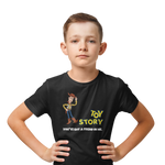 Black Regular Fit Tshirt - Toy Story Woody Kids Regular Fit Tshirt 180 Design | Kids Fashion