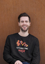 Lets Make Some Noise Men Regular Fit Sweatshirt 320 Black Regular Fit Sweatshirt - Premium Cotton Men Wear