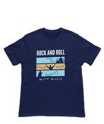 Men Oversized - Rock N Roll With Music Men Oversized 210 Navy Blue | Fullmoon Styles