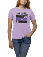 Rock N Roll With Music Women Oversized 240 Lavender Oversized - Premium Cotton Women Wear