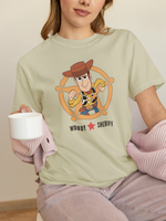 Toy Story Woody Sheriff Women Oversized 210 Sage Green Oversized - Premium Cotton Women Wear