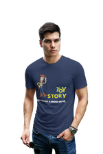 Comfortable Men Regular Fit Tshirt in Navy Blue - 180 GSM | Fullmoon Styles