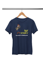 Premium Navy Blue Regular Fit Tshirt for Women - 180 GSM Cotton | Fullmoon Styles