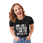Chess Mode On Women Regular Fit Tshirt 180 Black Regular Fit Tshirt - Premium Cotton Women Wear