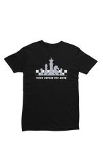 Men Regular Fit Tshirt - Chess Think Before You Move Men Regular Fit Tshirt 180 Black | Fullmoon Styles