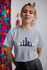 Comfortable Women Regular Fit Tshirt in Gray - 180 GSM | Fullmoon Styles