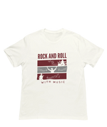 Men Oversized - Rock N Roll With Music Men Oversized 210 Off White | Fullmoon Styles