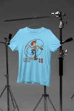 Premium Sky Blue Regular Fit Tshirt for Men - 180 GSM Cotton | Fullmoon Styles