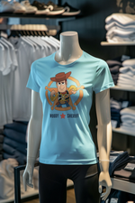 Sky Blue Regular Fit Tshirt - Toy Story Woody Sheriff Women Regular Fit Tshirt 180 Design | Women Fashion