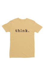 Men Regular Fit Tshirt - Chess Think Men Regular Fit Tshirt 180 Beige | Fullmoon Styles