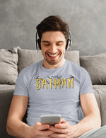 Batman Men Regular Fit Tshirt 180 Gray Regular Fit Tshirt - Premium Cotton Men Wear