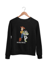 Men Regular Fit Sweatshirt - Woody And Buzz Friends Forever Men Regular Fit Sweatshirt 320 Black | Fullmoon Styles