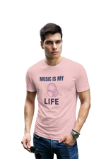 Baby Pink Oversized - Music Is My Life Men Oversized 240 Design | Men Fashion