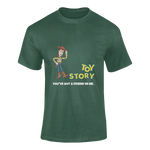 Men Regular Fit Tshirt - Toy Story Woody Men Regular Fit Tshirt 180 Bottle Green | Fullmoon Styles