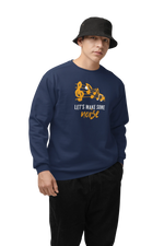 Comfortable Men Regular Fit Sweatshirt in Navy Blue - 320 GSM | Fullmoon Styles